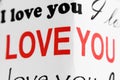 Fragment of Ã¢â¬ÅI love youÃ¢â¬Â superscription